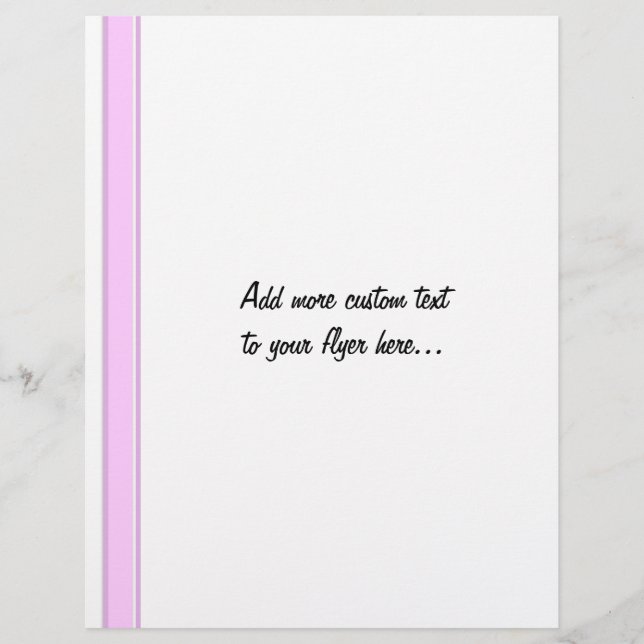 Pink Stripes on White Flyer (Front)