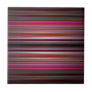 Pink stripes pattern ceramic tile