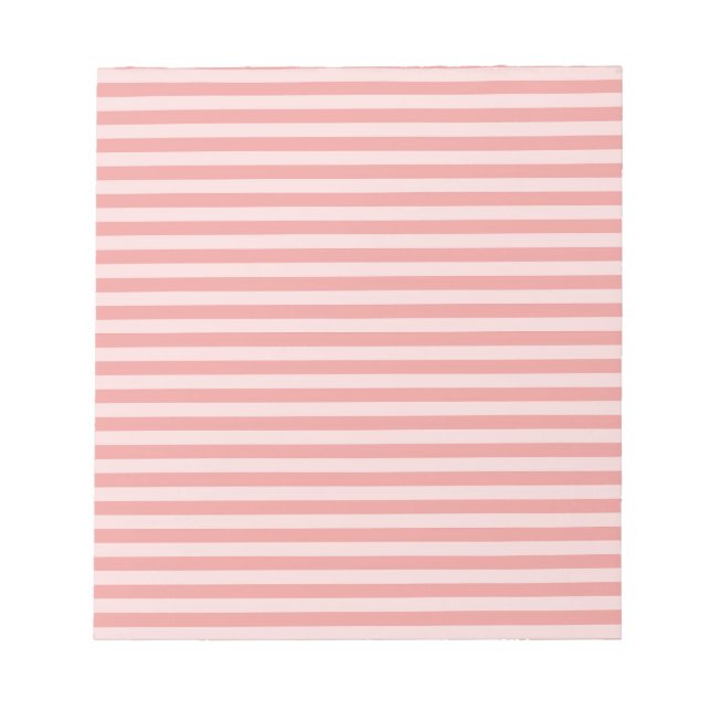Pink Stripes Pattern Notepad (Front)
