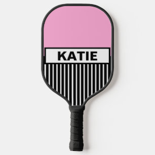 Pink Stripes Pickleball Paddle
