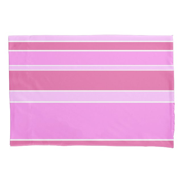 Pink stripes pillowcase (Front)