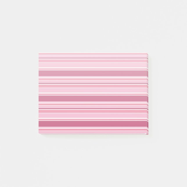 Pink stripes post-it notes (Front)