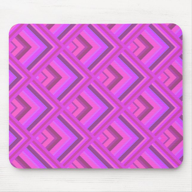 Pink stripes scale pattern mouse pad (Front)