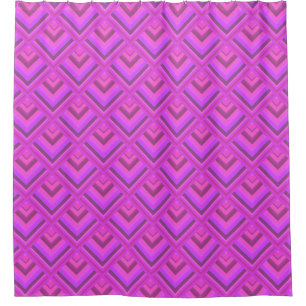 Pink stripes scale pattern shower curtain