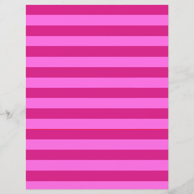 Pink stripes scrapbook paper (Front)