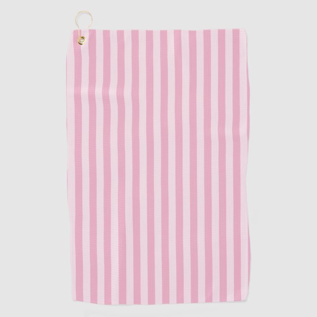 Pink Stripes Seamless Pattern Golf Towel (Front)