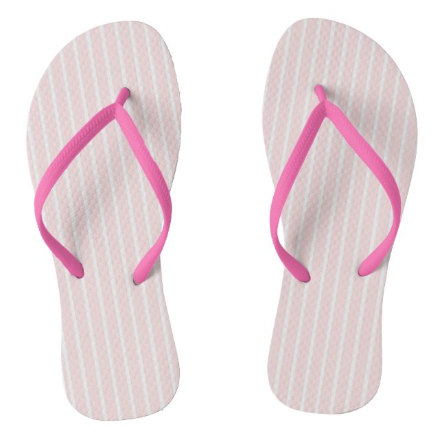 Pink stripes slippers thongs (Footbed)