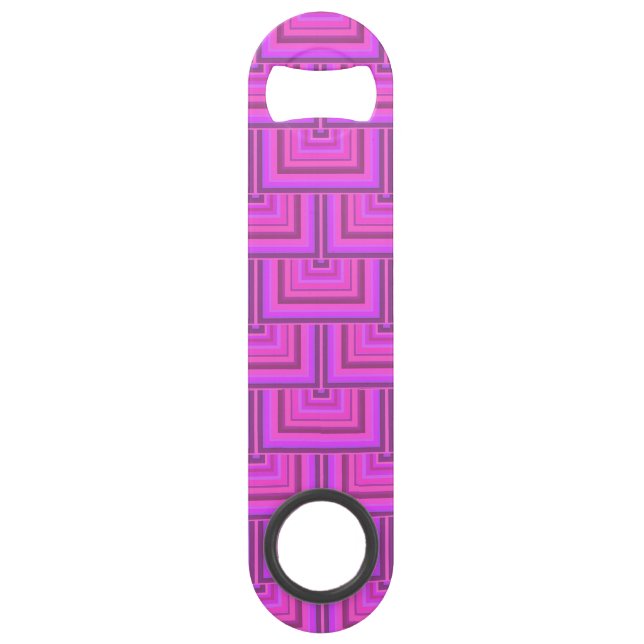 Pink stripes square scales pattern (Front)