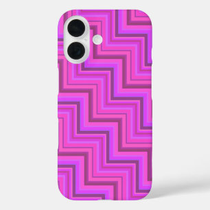 Pink stripes stairs pattern iPhone 16 case