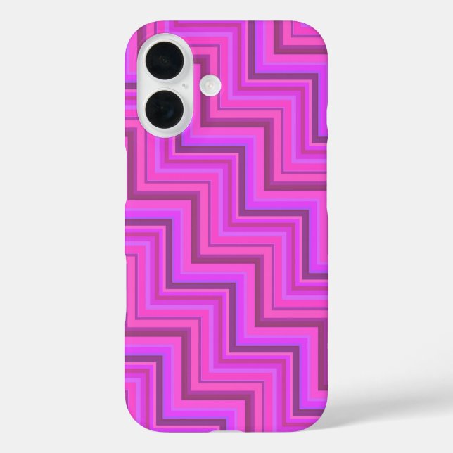 Pink stripes stairs pattern Case-Mate iPhone case (Back)