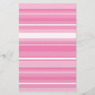 Pink stripes stationery