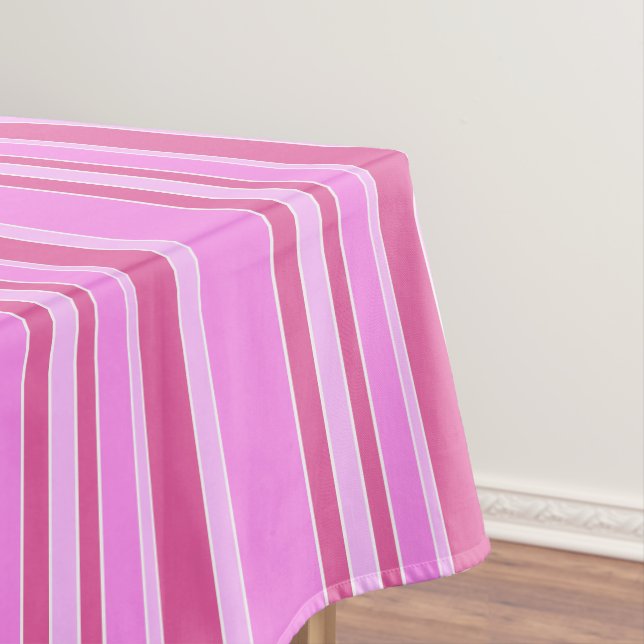 Pink stripes tablecloth (In Situ)