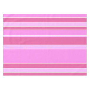 Pink stripes tablecloth