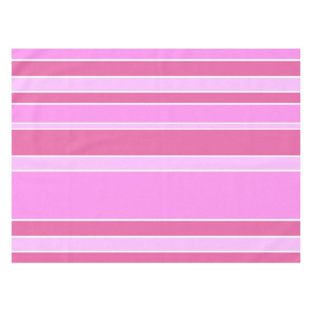 Pink stripes tablecloth (Front (Horizontal))