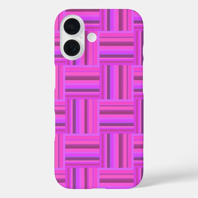 Pink stripes weave pattern Case-Mate iPhone case (Back)