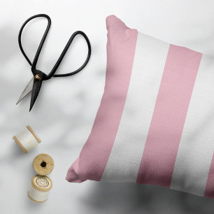 Pink Stripes, White Stripes, Striped Pattern Pillowcase