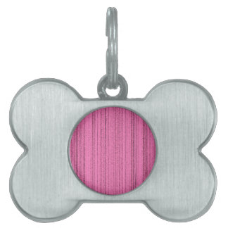Pink Strips Pet Name Tag