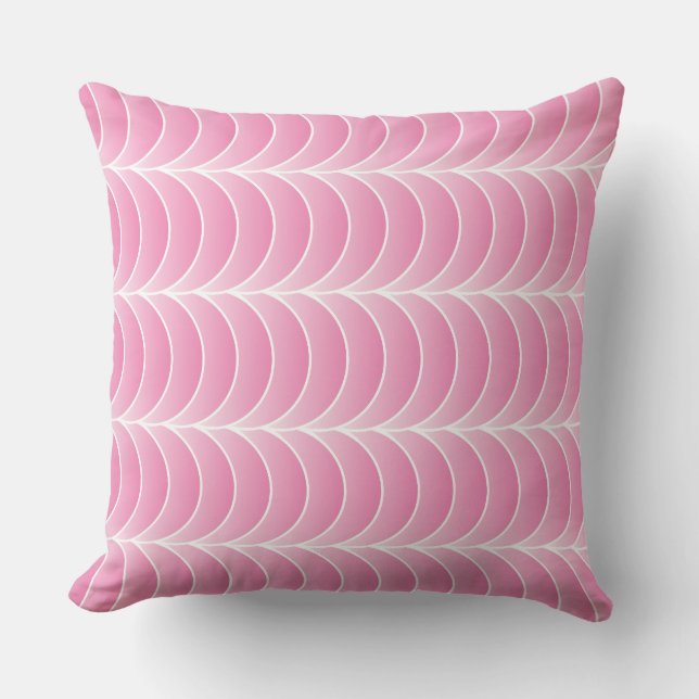 pink strips throw pillow (Front)
