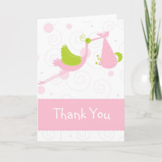 Pink Strok Thank you Card