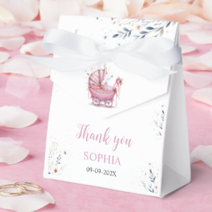 Pink Stroller Favour Box