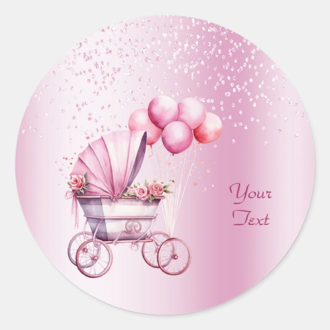 Pink Stroller Sticker (Front)