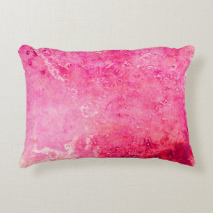 Pink Structures made in manual on a paper paintsba Decorative Cushion