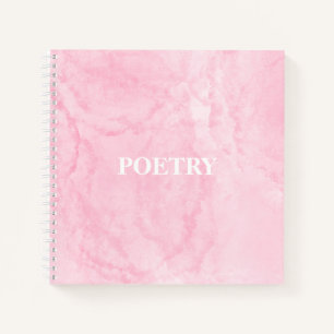 Pink Stucco Poetry Journal Notebook