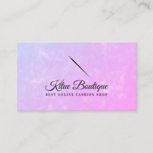 Pink Stylish Needle Threads Seamstress Sewing Business Card