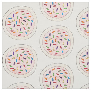 Pink Sugar Cookie Sprinkles Strawberry Frosting Fabric