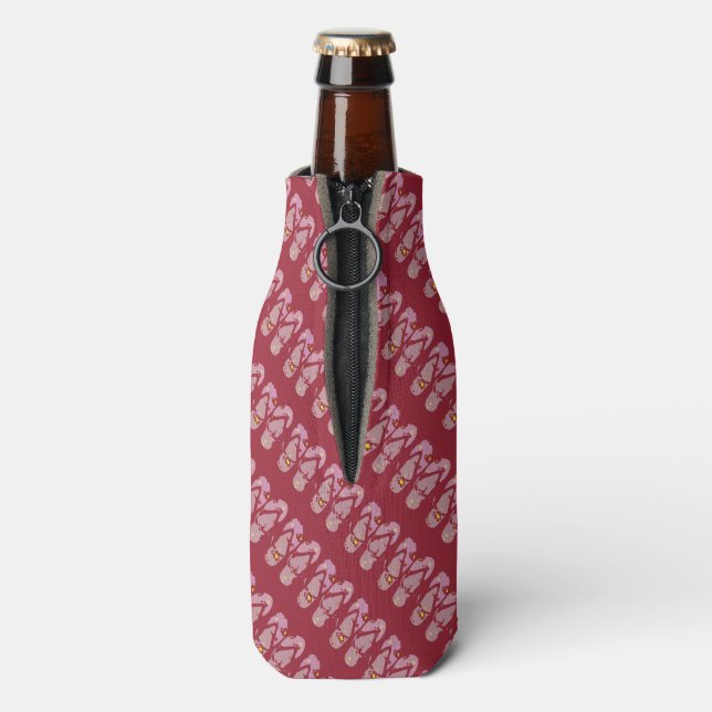 Pink Summer Flip Flop Bottle Cooler (Bottle Back)