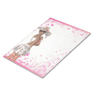 Pink summer girl notepad