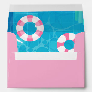 Pink Summer Pool Party Envelope