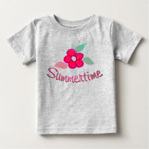 Pink Summertime Designer Baby T-Shirt