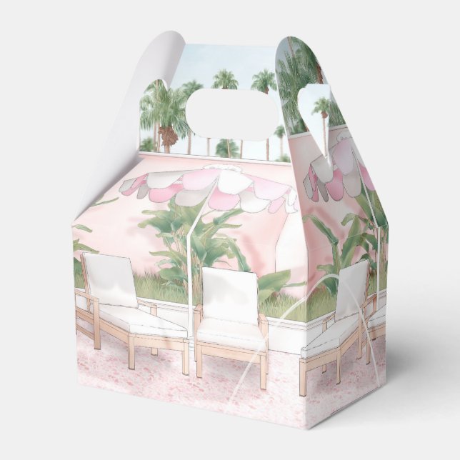 Pink Summertime Glam | Pool Party  Favour Box (Front Side)