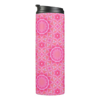 Pink sun and stars baby girl mosaic pattern thermal tumbler