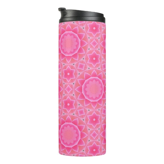 Pink sun and stars baby girl mosaic pattern thermal tumbler (Rotated Right)