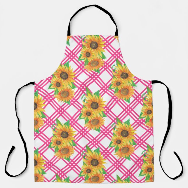 Pink Sunflower Apron (Front)