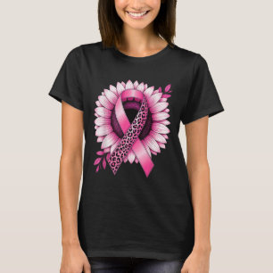 Pink Sunflower Breast Cancer Awareness Hope Streng T-Shirt