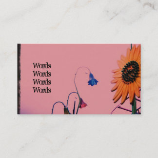 Pink Sunflower Business Card