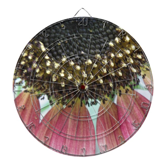 Pink Sunflower Dart Board (Front)