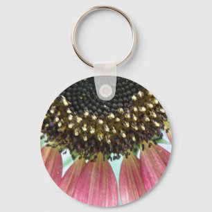 Pink Sunflower Keychain