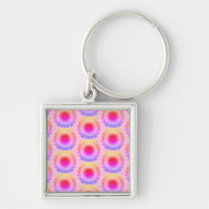 Pink Sunflower Keychain