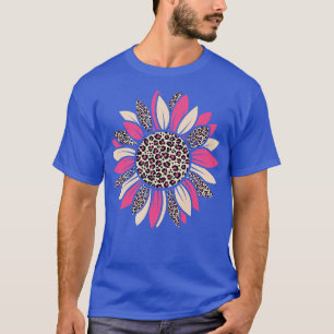 pink sunflower leopard for sunflower lover Premium T-Shirt