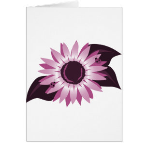 Pink Sunflower With Ladybugs