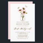 Pink Sunflowers Mason Jar Bat Mitzvah Invitation<br><div class="desc">Invite family and friends to your event with this customisable bat mitzvah invitation. It features pink sunflowers in a mason jar. Personalise by adding your details. This sunflower bat mitzvah invitation is perfect for any theme or season.</div>
