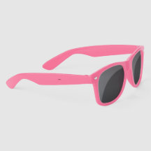 Pink sunglasses with glossy black lenses 