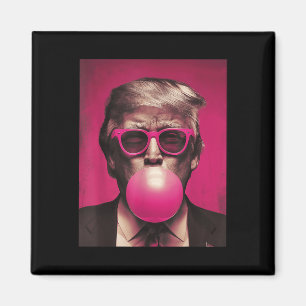 Pink Sungles Trump Bubble Gum  Magnet