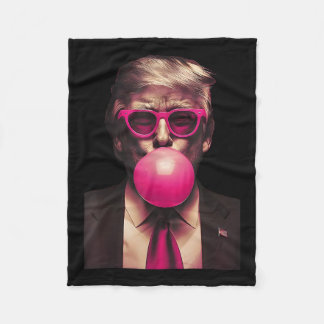 Pink Sungles Trump Bubble Gum Shirt 2024 Vote Pres Fleece Blanket