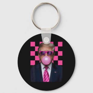 Pink Sungles Trump Bubble Gum Shirt 2024 Vote Pres Key Ring