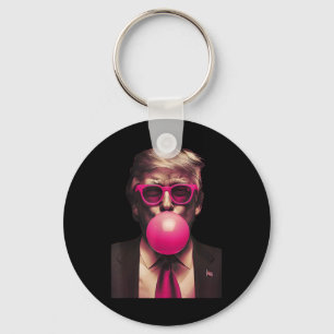 Pink Sungles Trump Bubble Gum Shirt 2024 Vote Pres Key Ring